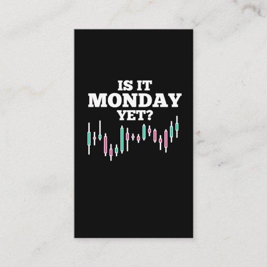 株式市場デー取引ユーモア投資家 名刺 (正面)