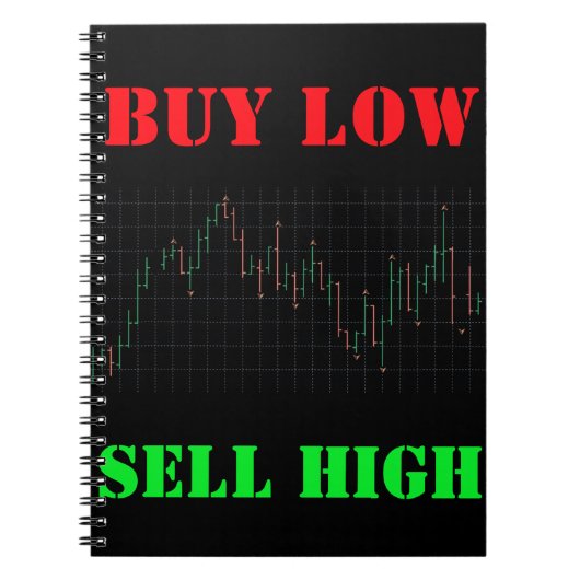 株式市場バーチャート買低売り高 ノートブック (正面)