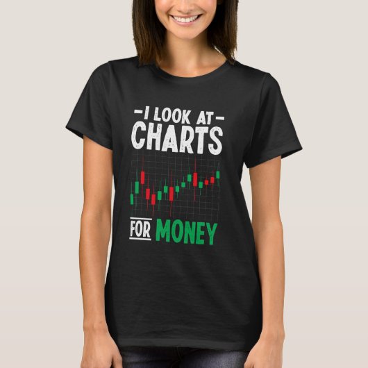 株式市場ブローカーのトレーダーForex日取引在庫 Tシャツ (正面)