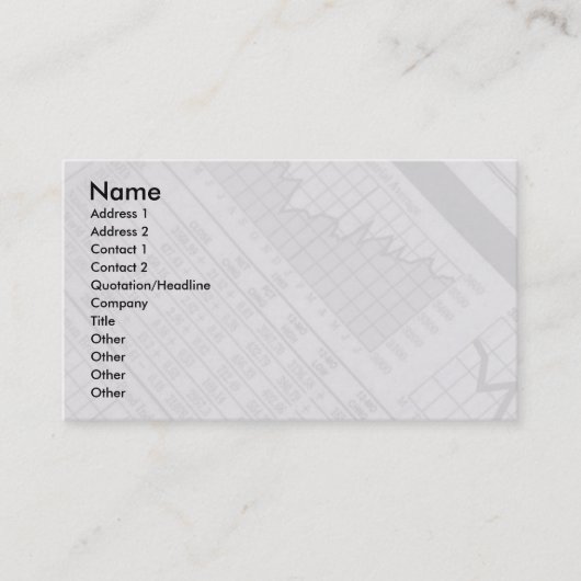 株式市場プロファイルカード 名刺 (正面)