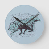 株式市場分析財務 ラウンド壁時計 (正面)