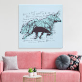 株式市場分析金融 キャンバスプリント (インサイチュ (リビング))