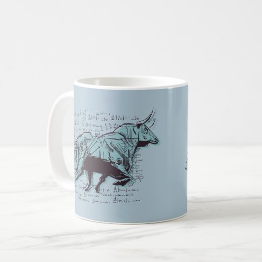 株式市場分析金融 コーヒーマグカップ (正面左)