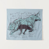 株式市場分析金融 タペストリー (正面(横))