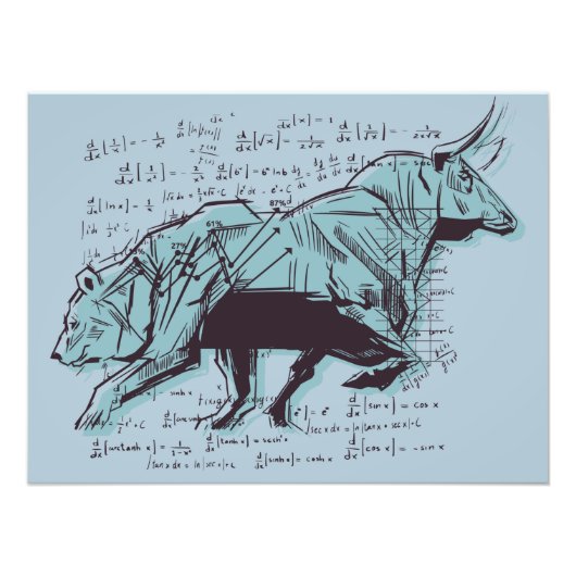 株式市場分析金融 フォトプリント            (正面)