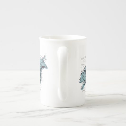 株式市場分析金融 ボーンチャイナマグカップ (裏面)