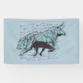 株式市場分析金融 横断幕 (横)