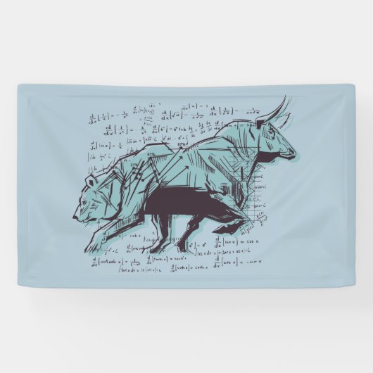 株式市場分析金融 横断幕 (横)