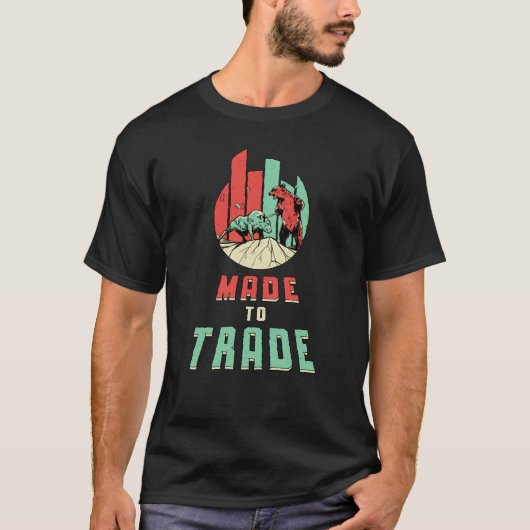 株式市場取引投資家ベアー・ブル・トレーダー Tシャツ (正面)