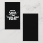 株式市場取引趣味投資家デー·トレーダー 名刺 (正面/裏面)