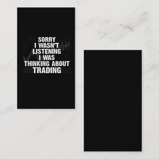 株式市場取引趣味投資家デー·トレーダー 名刺 (正面/裏面)