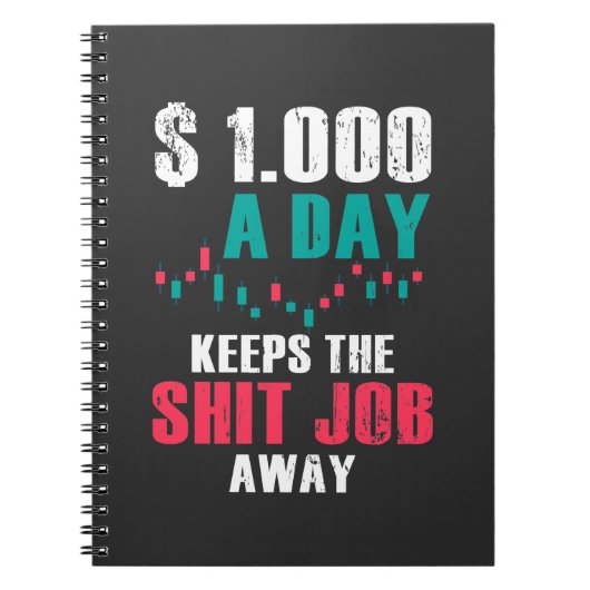 株式市場日取引トレーダー投資家職やめ務 ノートブック (正面)