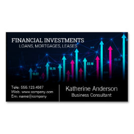 株式市場財務グラフ マグネット名刺