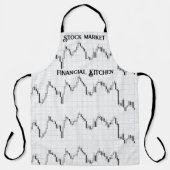株式市場金融キッチンパーソナライズされたス エプロン (正面)