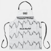 株式市場金融キッチンパーソナライズされたス エプロン (正面)