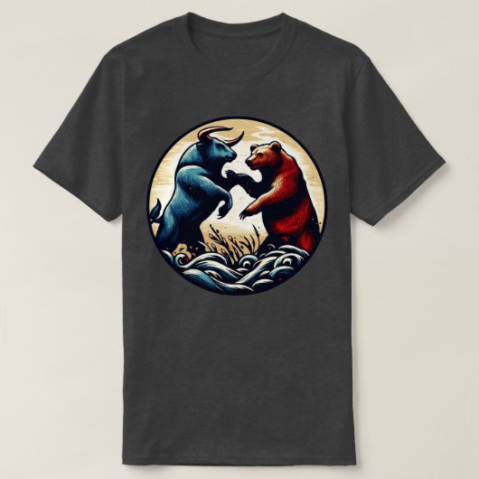 株式市場 Tシャツ (デザイン正面)