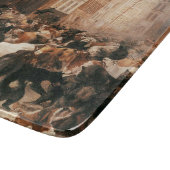 株式市場(W.H.ひげ)の雄牛とクマ カッティングボード (角)