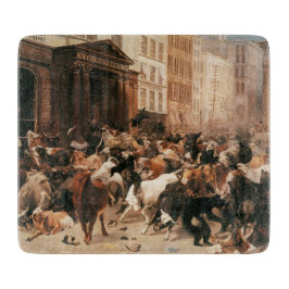 株式市場（W.H.ひげ）の雄牛とクマ カッティングボード