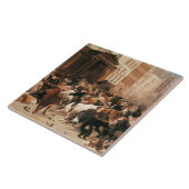 株式市場（W.H.ひげ）の雄牛とクマ タイル (側面)