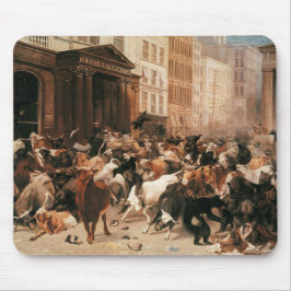 株式市場（W.H.ひげ）の雄牛とクマ マウスパッド