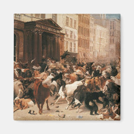 株式市場（W.H.ひげ）の雄牛とクマ マグネット