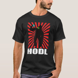 株式市場ApesグリーンアイズミームHodl取引請求書 Tシャツ