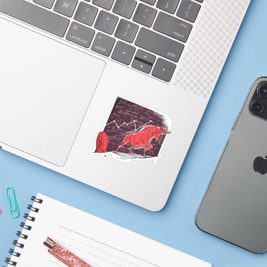 株式市場BitcoinTrend シール (ノートパソコンとiPhone)