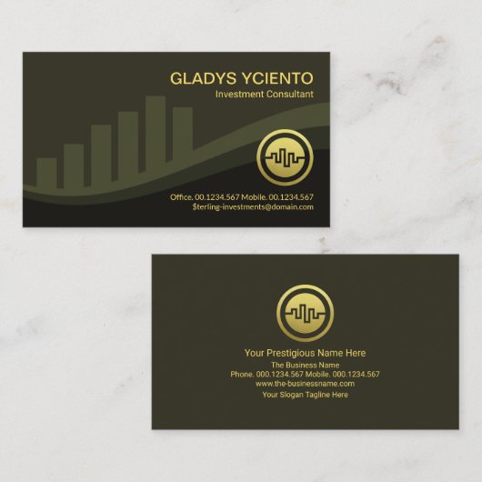 株式投資の波及 名刺 (正面/裏面)