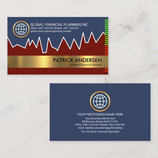 株式投資グラフ財務 名刺 (正面/裏面)