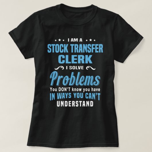 株式移転事務員 Tシャツ (デザイン正面)