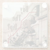 株式買市場のユーモア ガラスコースター (裏面)