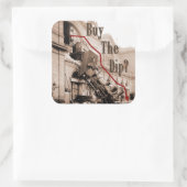 株式買市場のユーモア スクエアシール (バッグ)