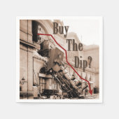 株式買市場のユーモア スタンダードカクテルナプキン (正面)