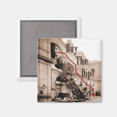 株式買市場のユーモア マグネット (正面/裏面)