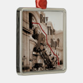 株式買市場のユーモア メタルオーナメント (右)