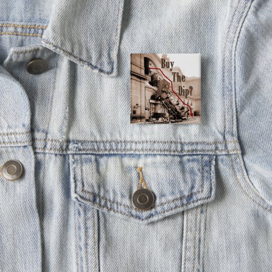 株式買市場のユーモア 缶バッジ (インサイチュ)