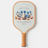 核おもしろいカラフル核とサンゴ ピックルボールラケット (裏面)