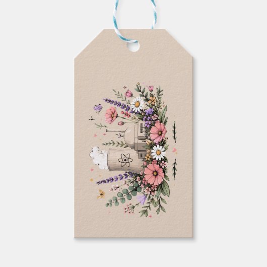 核エネルギーの花開き ギフトタグ (正面)