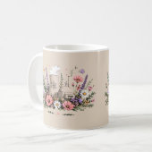 核エネルギーの花開き コーヒーマグカップ (正面左)