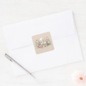 核エネルギーの花開き スクエアシール (封筒)