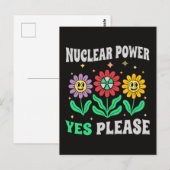 核エネルギーをお願いします 笑顔の花 ポストカード (正面/裏面)