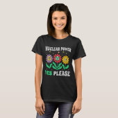 核エネルギーをお願いします 笑顔の花 Tシャツ (正面フル)