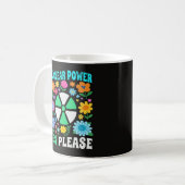 核エネルギーを賛美するクリーンエネルギーの花々 コーヒーマグカップ (正面左)