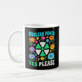 核エネルギーを賛美するクリーンエネルギーの花々 コーヒーマグカップ (左)