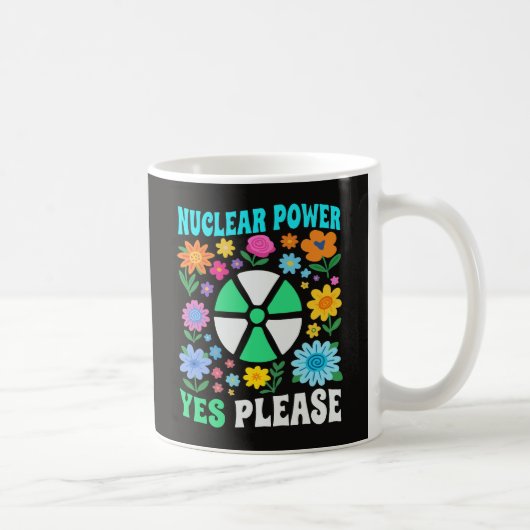 核エネルギーを賛美するクリーンエネルギーの花々 コーヒーマグカップ (右)