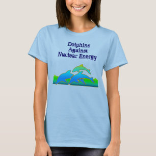 核エネルギーアンチ-核Tシャツに対するイルカ Tシャツ
