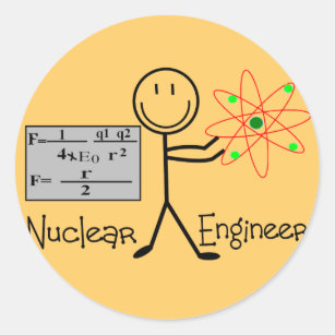 核エンジニアのギフト--ユーモア棒人間たちの ラウンドシール