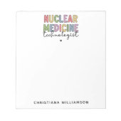 核カスタム医学技術者CNMTギフト ノートパッド (正面)