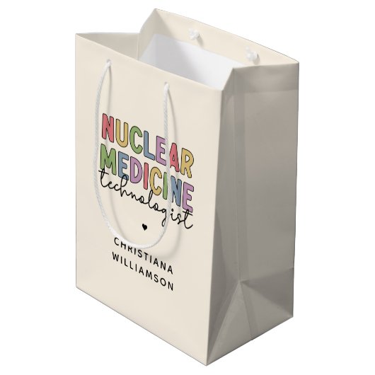 核カスタム医学技術者CNMTギフト ミディアムペーパーバッグ (裏面アングル)