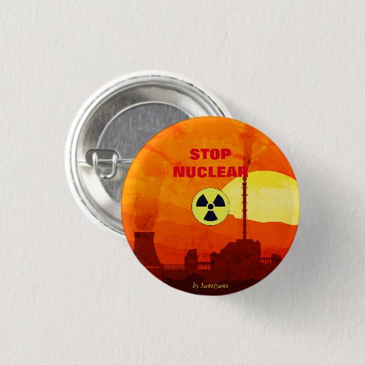 核ストップ 缶バッジ (正面&裏面)